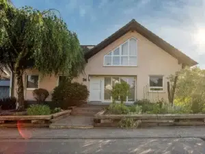 outdoor view of the apartment house of AMBER and ONYX with plants and sunshine