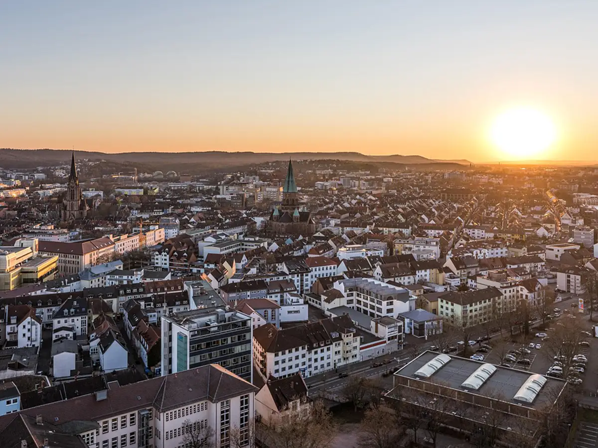Kaiserslautern city view with sunrise