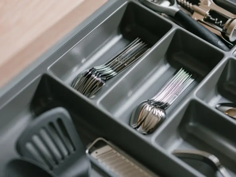 Organized cutlery drawer in OPAL GREEN apartment near Ramstein