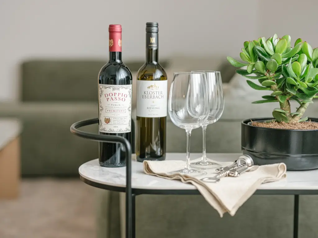 Welcome package in a Stay Eden apartment, previewing our upcoming apartments in Ramstein-Miesenbach near Ramstein Air Base.
