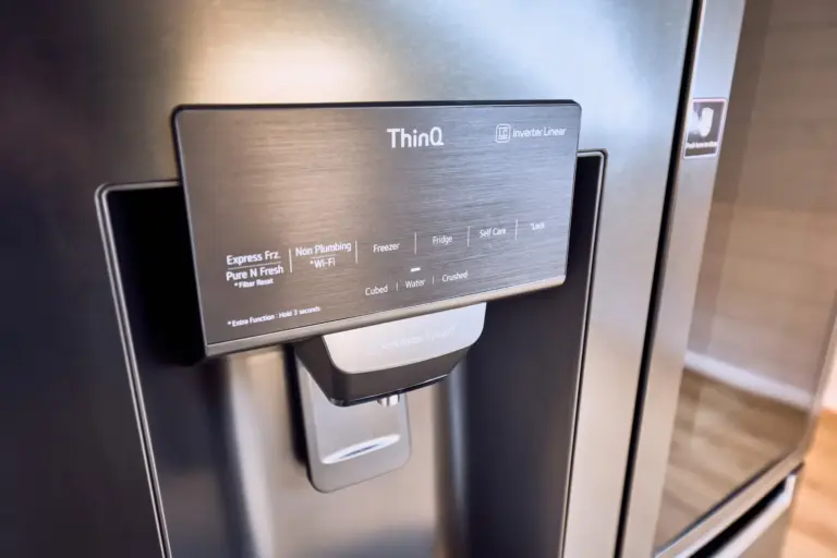 Refrigerator with ice and water dispenser at Stay Eden AMBER GLOW