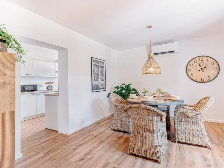 Spacious dining area next to the kitchen at PEARL WHITE