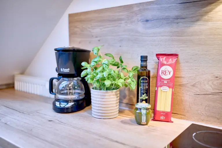 Coffee maker and kitchen essentials at RUBY NOIR