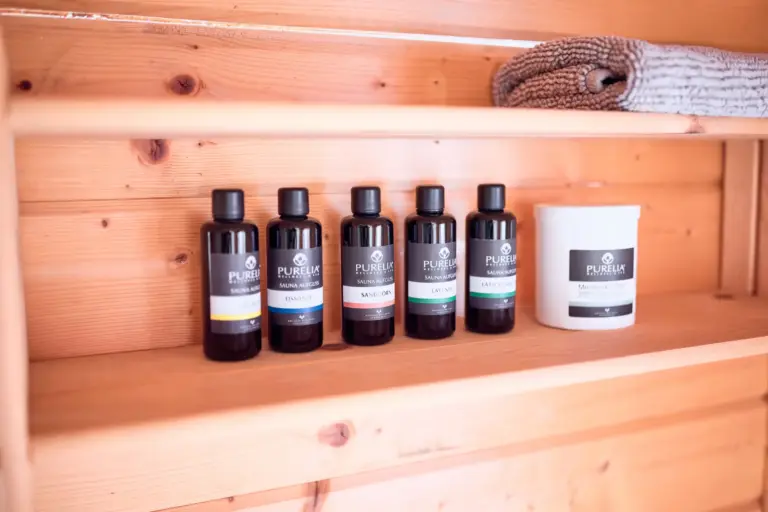 Sauna infusions and wellness amenities for RUBY RED and RUBY NOIR